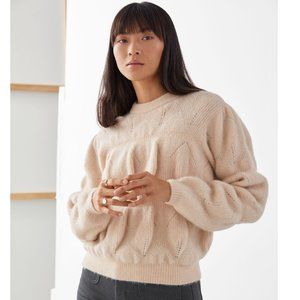& Other Stories Relaxed Fuzzy Bubble Knit Sweater XS / S
